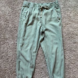 J. Crew - Sage Green Linen Utility Joggers size 8